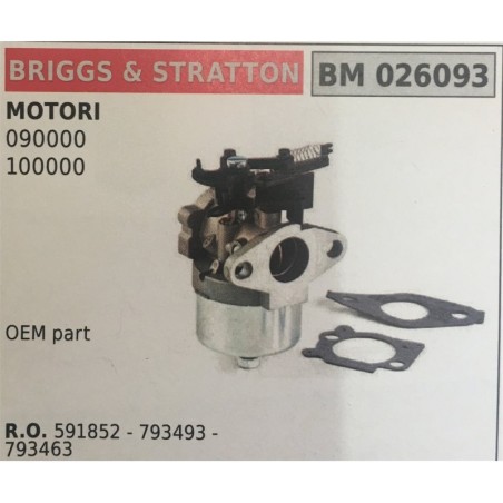 CARBURATORE A VASCHETTA BRUMAR BRIGGS&STRATTON MOTORI 090000 100000    OEM part