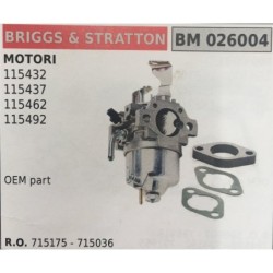 CARBURATORE A VASCHETTA BRUMAR BRIGGS&STRATTON MOTORI 115432 115437 115462 115492    OEM part