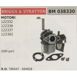 CARBURATORE A VASCHETTA BRUMAR BRIGGS&STRATTON MOTORI 122332 122336 122337 122362    OEM part