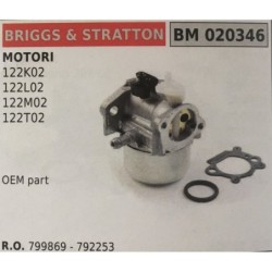CARBURATORE A VASCHETTA BRUMAR BRIGGS&STRATTON MOTORI 122K02 122L02 122M02 122T02    OEM part