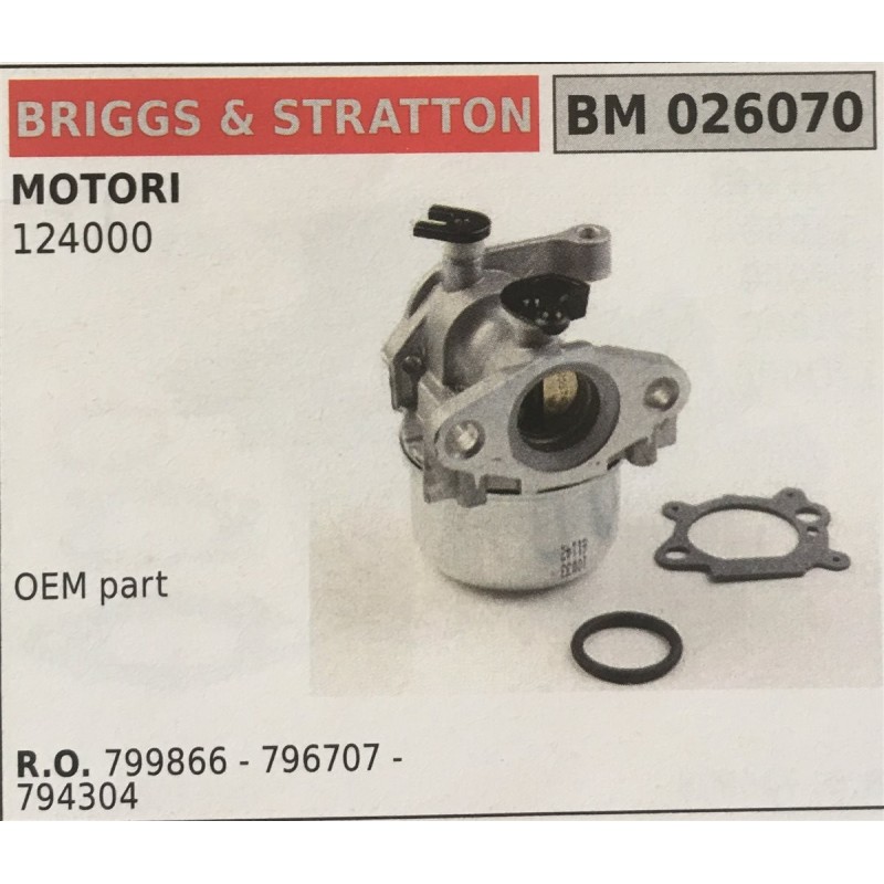 CARBURATORE A VASCHETTA BRUMAR BRIGGS&STRATTON MOTORI 124000    OEM part