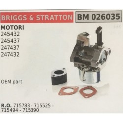 CARBURATORE A VASCHETTA BRUMAR BRIGGS&STRATTON MOTORI 245432 245437 247437 247432    OEM part
