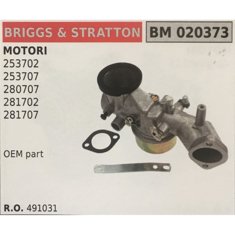 CARBURATORE A VASCHETTA BRUMAR BRIGGS&STRATTON MOTORI 253702 253707 280707 281702 281707    OEM part