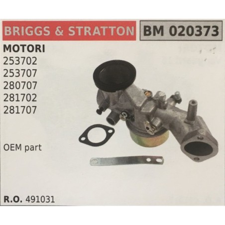 CARBURATORE A VASCHETTA BRUMAR BRIGGS&STRATTON MOTORI 253702 253707 280707 281702 281707    OEM part