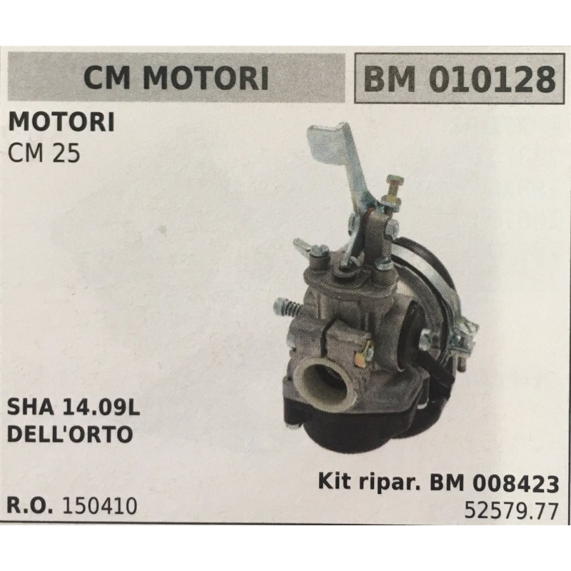 CARBURATORE A VASCHETTA BRUMAR CM MOTORI MOTORI CM 25    SHA 1409L DELL'ORTO Kit ripar BM 008423