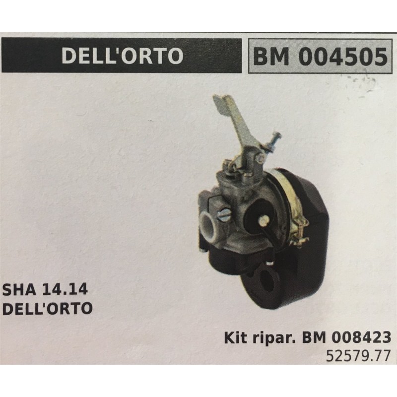 CARBURATORE A VASCHETTA BRUMAR DELL'ORTO    SHA 1414 DELL'ORTO Kit ripar BM 008423
