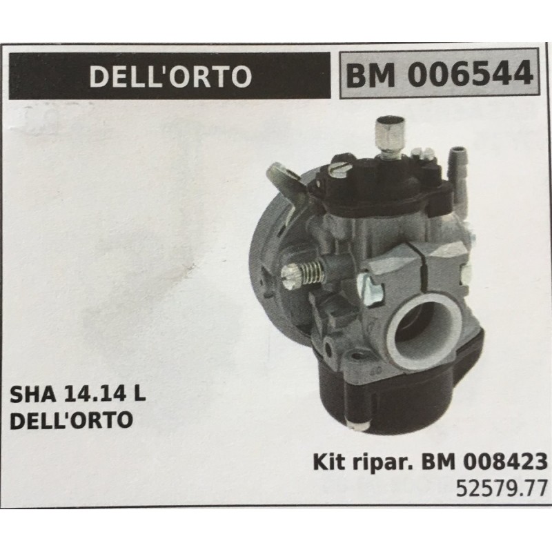 CARBURATORE A VASCHETTA BRUMAR DELL'ORTO    SHA 1414 L DELL'ORTO Kit ripar BM 008423