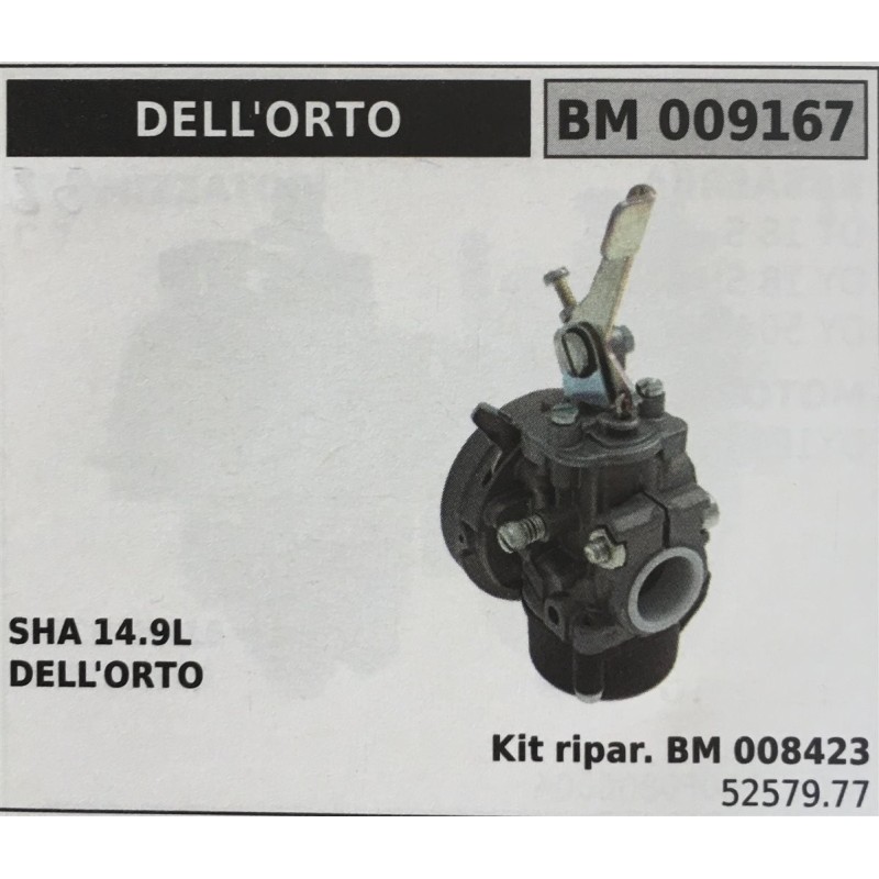 CARBURATORE A VASCHETTA BRUMAR DELL'ORTO    SHA 149L DELL'ORTO Kit ripar BM 008423