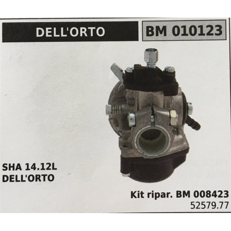 CARBURATORE A VASCHETTA BRUMAR DELL'ORTO    SHA 1412L DELL'ORTO Kit ripar BM 008423
