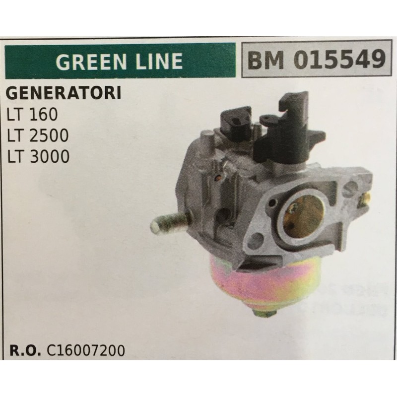 CARBURATORE A VASCHETTA BRUMAR GREEN LINE GENERATORI LT 160 LT 2500 LT 3000