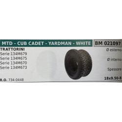 BRUMAR RUOTE VARIE MTD  CUB CADET  YARDMAN  WHITE  TRATTORINI Serie 134M679 Serie 134M675 Serie 134M670 Serie 134M673  Ø estern