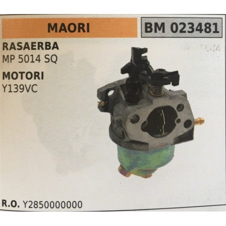 CARBURATORE A VASCHETTA BRUMAR MAORI RASAERBA MP 5014 SQ MOTORI Y139VC