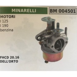 CARBURATORE A VASCHETTA BRUMAR MINARELLI MOTORI  I 125 I 190 benzina    FHCD 2016 DELL'ORTO