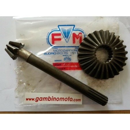 COPPIA CONICA MOTOZAPPA FM R5 DENTI PIGNONE 7 DENTI CORONA 27