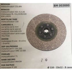 FRIZIONE AGRICOLA COMPLETA BRUMAR BEDOGNI motocoltivatori COLIBRI BENASSI motocoltivatori 421 ILLAE motozappe RL 15LR95100 634