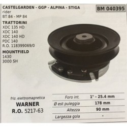 FRIZIONE ELETTROMAGNETICA BRUMAR WARNER CASTELGARDEN  GGP  ALPINA  STIGA rider  BT 84  MP 84 TRATTORINI XDC 135 HD XDC 140 XDC