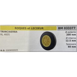 BRUMAR RUOTE VARIE ROQUES et LECOEUR  FALCIATUTTO RL 460S  Ø esterno 200 mm Ø interno 125 mm spessore 60 mm  RO 0309000025