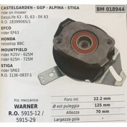 FRIZIONE MECCANICA BRUMAR WARNER CASTELGARDEN  GGP  ALPINA  STIGA ride in mower EasyLife 63  EL 63  EK 63 RO 183990651 EFCO rid