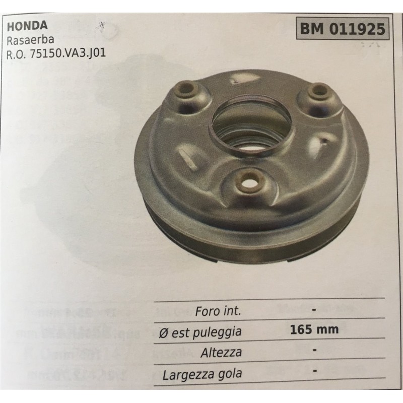 FRIZIONE ELETTROMAGNETICA E MECCANICA BRUMAR  HONDA Rasaerba RO 75150VA3J01    foro int  Ø est puleggia 165 mm altezza  larghez