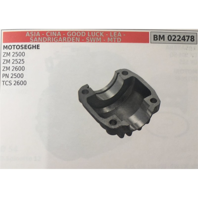 CILINDRO COMPLETO DI PISTONE E SEGMENTI BRUMAR  ASIA  CINA  GOOD LUCK  LEA  SANDRIGARDEN  SWM  MTD MOTOSEGHE ZM 2500 ZM 2525 ZM