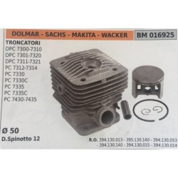 CILINDRO COMPLETO DI PISTONE E SEGMENTI BRUMAR  DOLMAR  SACHS  MAKITA  WACKER TRONCATORI DPC 73007310 DPC 73017320 DPC 73117321