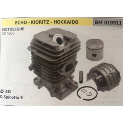 CILINDRO COMPLETO DI PISTONE E SEGMENTI BRUMAR  ECHO  KIORITZ  HOKKAIDO MOTOSEGHE CS 4200    Ø 40 DSpinotto 9