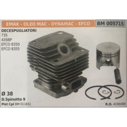 CILINDRO COMPLETO DI PISTONE E SEGMENTI BRUMAR  EMAK  OLEO MAC  DYNAMAC  EFCO DECESPUGLIATORI 735 435BP EFCO 8350 EFCO 8355