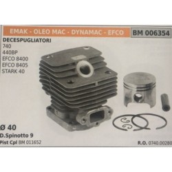 CILINDRO COMPLETO DI PISTONE E SEGMENTI BRUMAR  EMAK  OLEO MAC  DYNAMAC  EFCO DECESPUGLIATORI 740 440BP EFCO 8400 EFCO 8405 STA