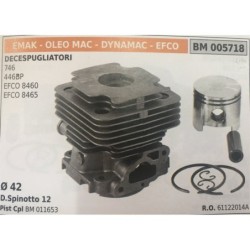 CILINDRO COMPLETO DI PISTONE E SEGMENTI BRUMAR  EMAK  OLEO MAC  DYNAMAC  EFCO DECESPUGLIATORI 746 446BP EFCO 8460 EFCO 8465