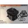 CILINDRO COMPLETO DI PISTONE E SEGMENTI BRUMAR  EMAK  OLEO MAC  DYNAMAC  EFCO MOTOSEGHE OM 952 EFCO 152    Ø 45 DSpinotto 10 Pi