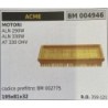 BRUMAR FILTRO ARIA ACME  MOTORI ALN 290W ALN 330W AT 330 OHV  codice prefiltro: BM 002775 195x81x32 RO 359121