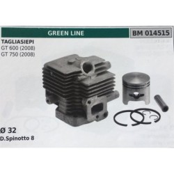 CILINDRO COMPLETO DI PISTONE E SEGMENTI BRUMAR  GREEN LINE TAGLIASIEPI GT 600 (2008) GT 750 (2008)    Ø 32 DSpinotto 8
