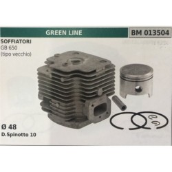 CILINDRO COMPLETO DI PISTONE E SEGMENTI BRUMAR  GREEN LINE SOFFIATORI GB 650 (tipo vecchio)    Ø 48 DSpinotto 10