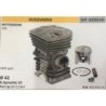 CILINDRO COMPLETO DI PISTONE E SEGMENTI BRUMAR  HUSQVARNA MOTOSEGHE 345    OEM part  Ø 42 DSpinotto 10 Pist Cpl BM 011662