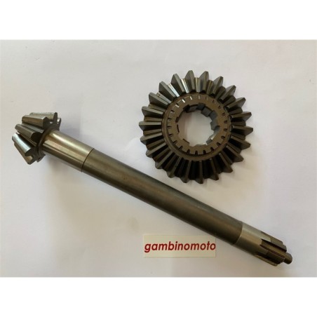 COPPIA CONICA MOTOCOLTIVATORE ADRIATICA CV 18 DENTI PIGNONE 9 CORONA 22