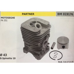 CILINDRO COMPLETO DI PISTONE E SEGMENTI BRUMAR  PARTNER MOTOSEGHE PA 351    Ø 43 DSpinotto 10