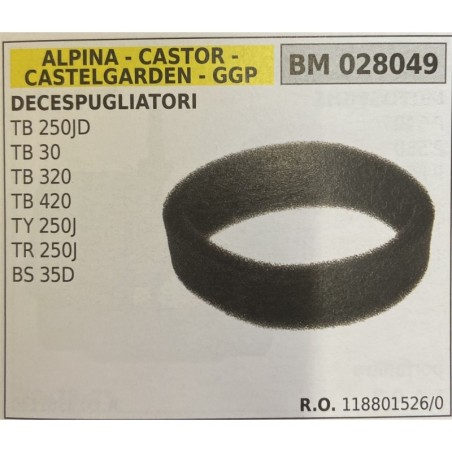 BRUMAR FILTRO ARIA ALPINA  CASTOR  CASTELGARDEN  GGP  DECESPUGLIATORI TB 250JD TB 30 TB 320 TB 420 TY 250J TR 250J BS 35D  RO 1