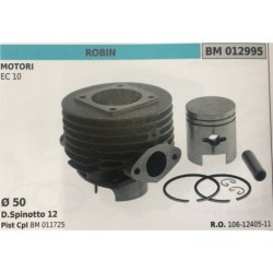 CILINDRO COMPLETO DI PISTONE E SEGMENTI BRUMAR  ROBIN MOTORI EC 10    Ø 50 DSpinotto 12 Pist Cpl BM 011725