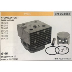 CILINDRO COMPLETO DI PISTONE E SEGMENTI BRUMAR STIHL ATOMIZZATORI  SOFFIATORI BR 320 BR 380 BR 400 BR 420 SR 320 SR 400 SR 420