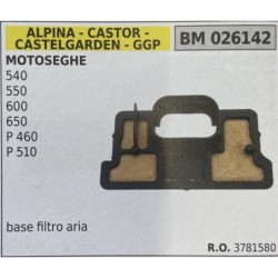 BRUMAR FILTRO ARIA ALPINA  CASTOR  CASTELGARDEN  GGP  MOTOSEGHE 540 550 600 650 P 460 P 510  base filtro aria RO 37818580