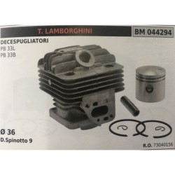 CILINDRO COMPLETO DI PISTONE E SEGMENTI BRUMAR TLAMBORGHINI DECESPUGLIATORI PB 33L PB 33B    Ø 36 D Spinotto 9