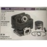 CILINDRO COMPLETO DI PISTONE E SEGMENTI BRUMAR TAYA  SANDRIGARDEN  HARRY DECESPUGLIATORI 2600ST LYK 26 GB 25 GBL 26 GTL 26 TAGL