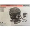 CILINDRO COMPLETO DI PISTONE E SEGMENTI BRUMAR ZENOAH  KOMATSU MOTOSEGHE G 250TS G 250FS G 2500TS G 2500FS    Ø 34 D Spinotto 8