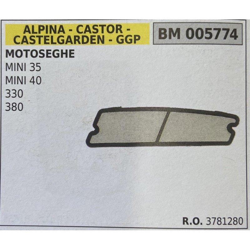 BRUMAR FILTRO ARIA ALPINA  CASTOR  CASTELGARDEN  GGP  MOTOSEGHE MINI 35 MINI 40 330 380  RO 3781280