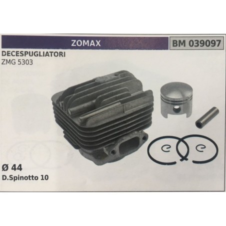 CILINDRO COMPLETO DI PISTONE E SEGMENTI BRUMAR ZOMAX DECESPUGLIATORI ZMG 5303    Ø 44 D Spinotto 10