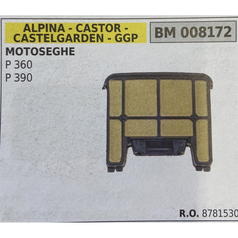 BRUMAR FILTRO ARIA ALPINA  CASTOR  CASTELGARDEN  GGP  MOTOSEGHE P 360 P 390  RO 8781530