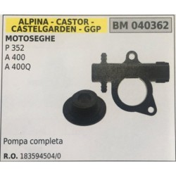 POMPA OLIO BRUMAR ALPINA  CASTOR CASTELGARDEN  GGP MOTOSEGHE P 352 A 400 A 400Q    Pompa completa
