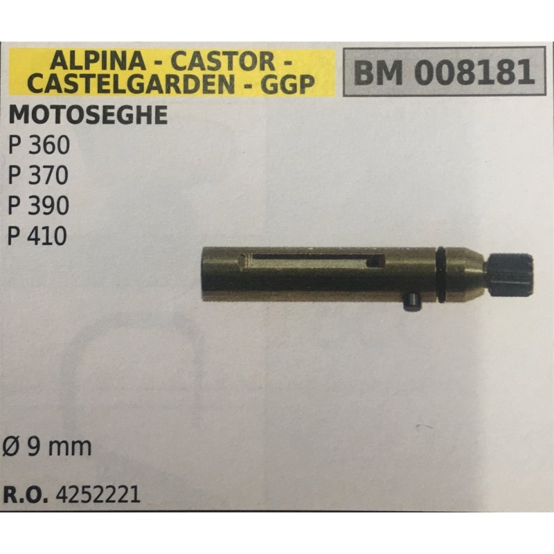 POMPA OLIO BRUMAR ALPINA  CASTOR CASTELGARDEN  GGP MOTOSEGHE P 360 P 370 P 390 P 410    Ø 9 mm
