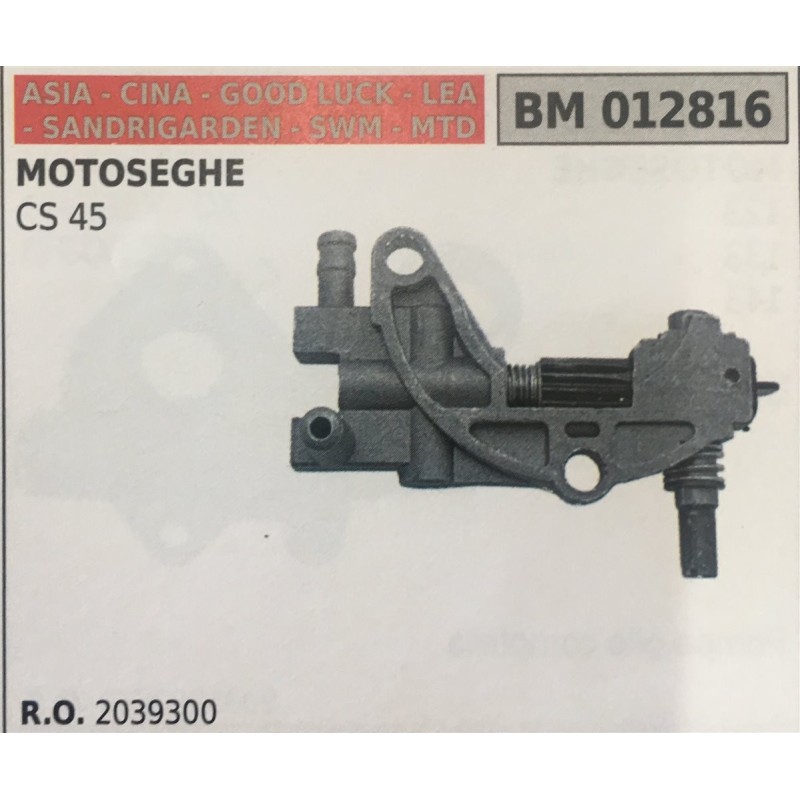 POMPA OLIO BRUMAR ASIA  CINA  GOOD LUCK  LEA  SANDRIGARDEN  SWM  MTD MOTOSEGHE CS 45