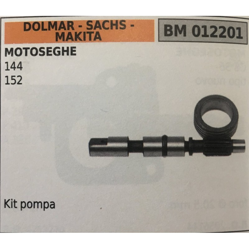 POMPA OLIO BRUMAR DOLMAR  SACHS  MAKITA MOTOSEGHE 144 152   kit pompa